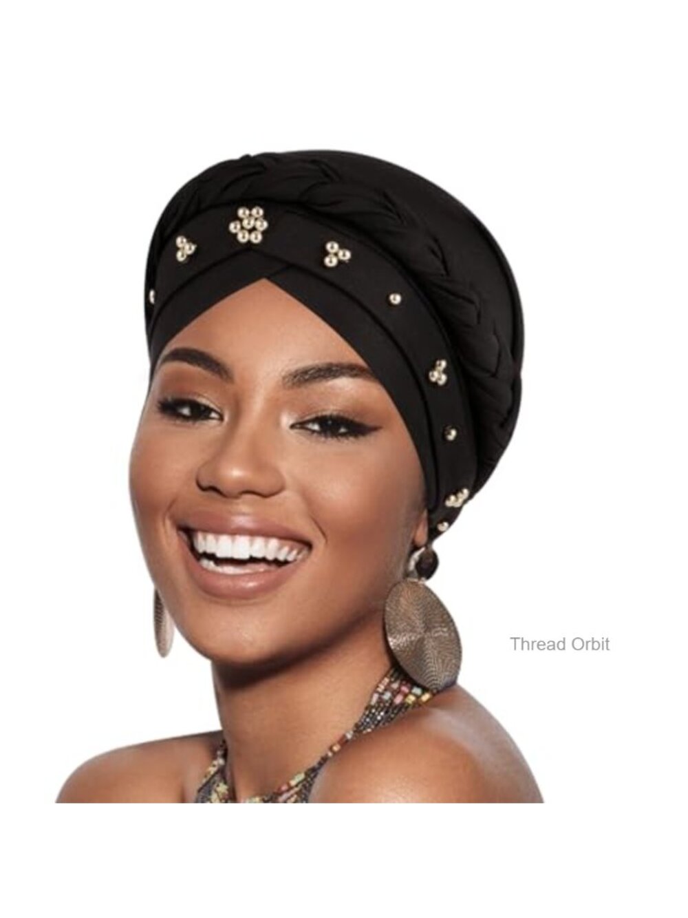Pre-Tied Twisted Turban Head Wrap 100% Polyester Chemo Cap